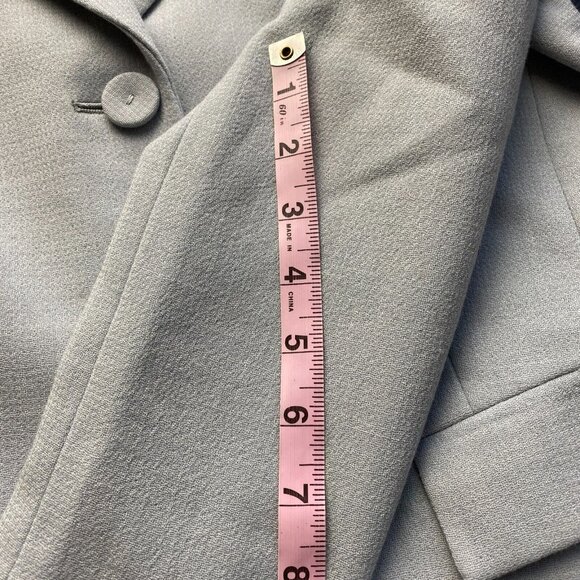 Lafayette 148 Jacket Blazer Bluish Gray Peaked Collar Job Career Work Office 6 * - Picture 8 of 10